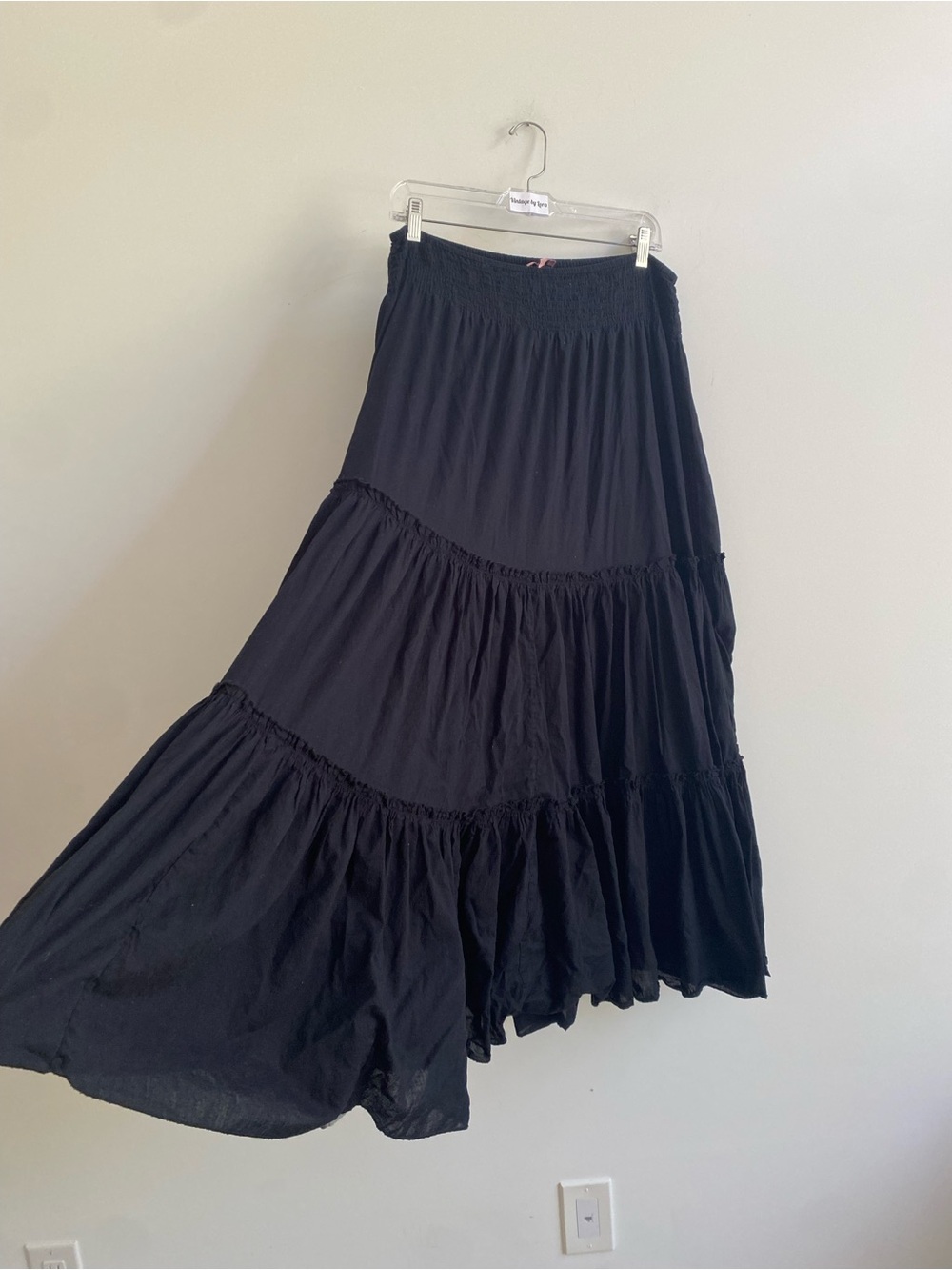 Boho Tiered Maxi Skirt with Smocked Waist